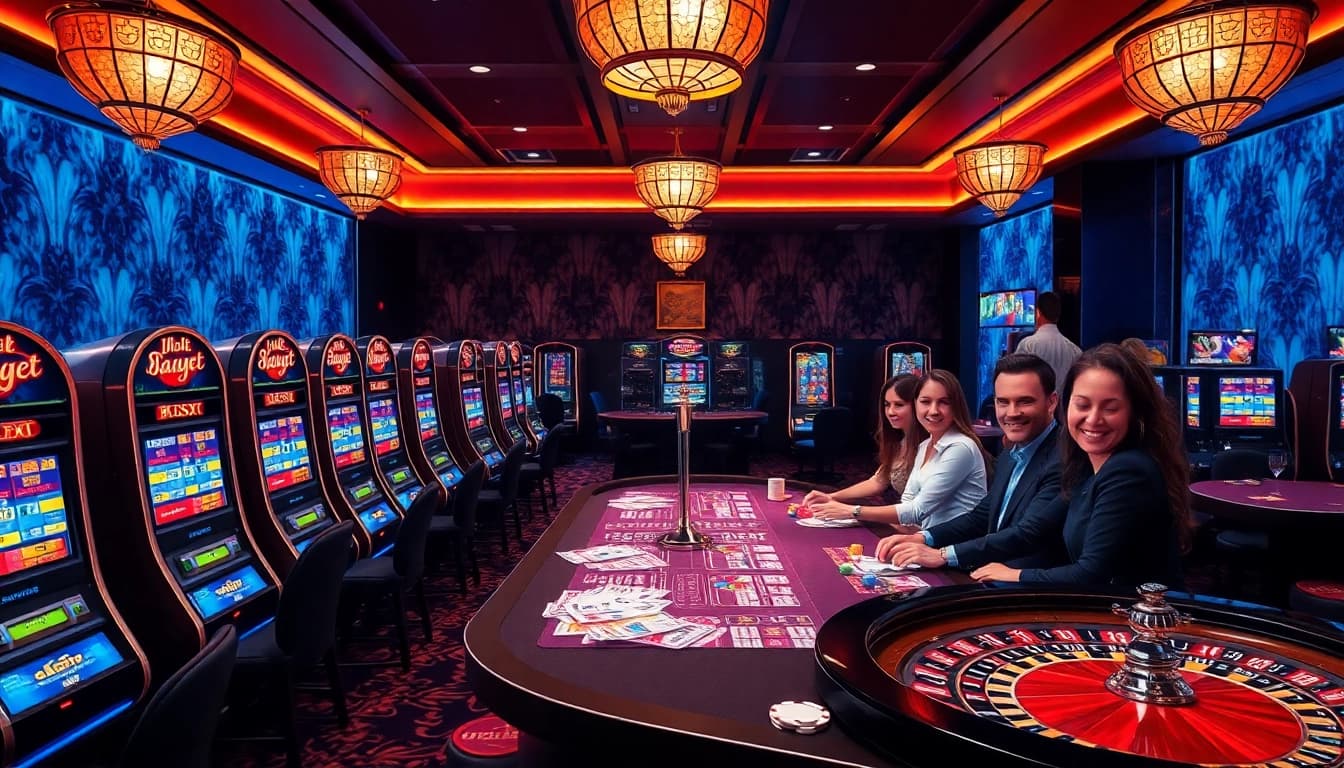 Slots and casino excitement at https://www.kursiguru.com/gambar-mewarnai/ with colorful machines and lively action.