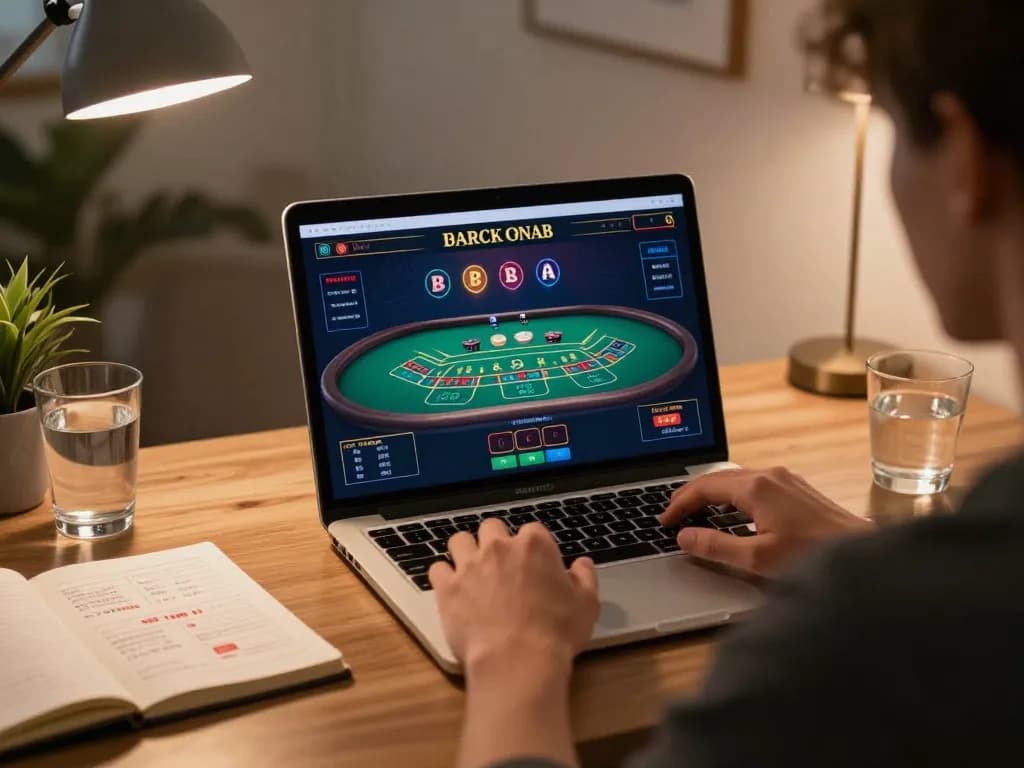 Engaging in online gaming at home with ทางเข้า m120 prominently displayed on the laptop screen.