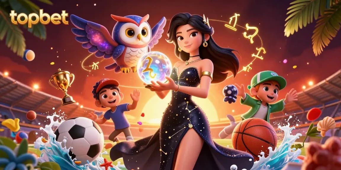 Engage with topbet's exciting sports betting experience featuring vibrant characters and elements.