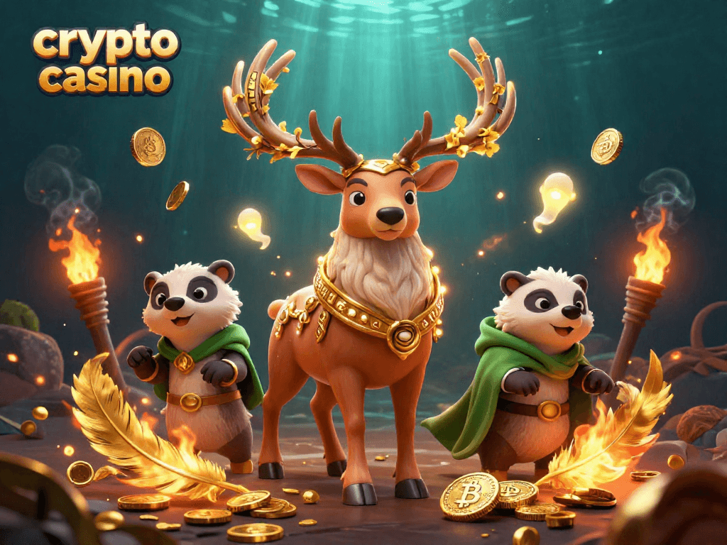 Experience the thrill of a crypto casino with this vibrant, detailed illustration featuring betting elements.