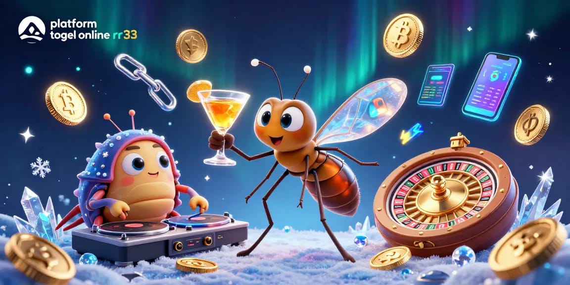 Engage with the vibrant game dynamics at platform togel online rr33, featuring colorful characters and crypto elements.