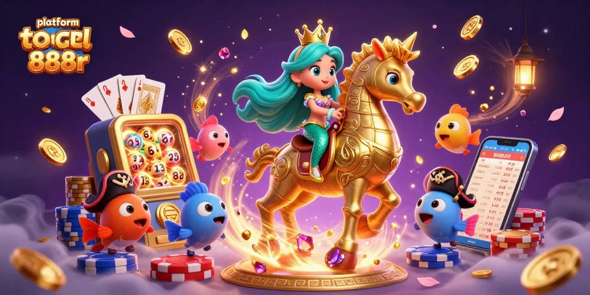 Experience excitement with platform togel online 888r in a vibrant 3D lottery fantasy world.