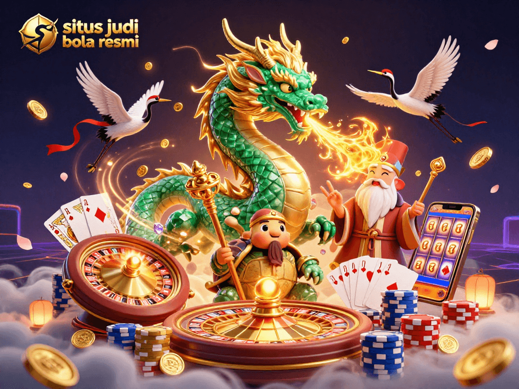 Experience thrilling action in situs judi bola resmi with dynamic dragon, sage, and lucky cranes.