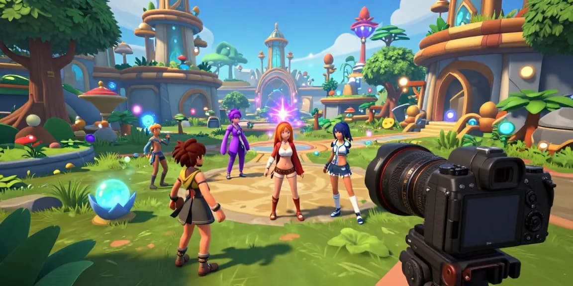 Exciting gameplay scene from a 3d hentai game, featuring diverse characters in an immersive virtual environment.