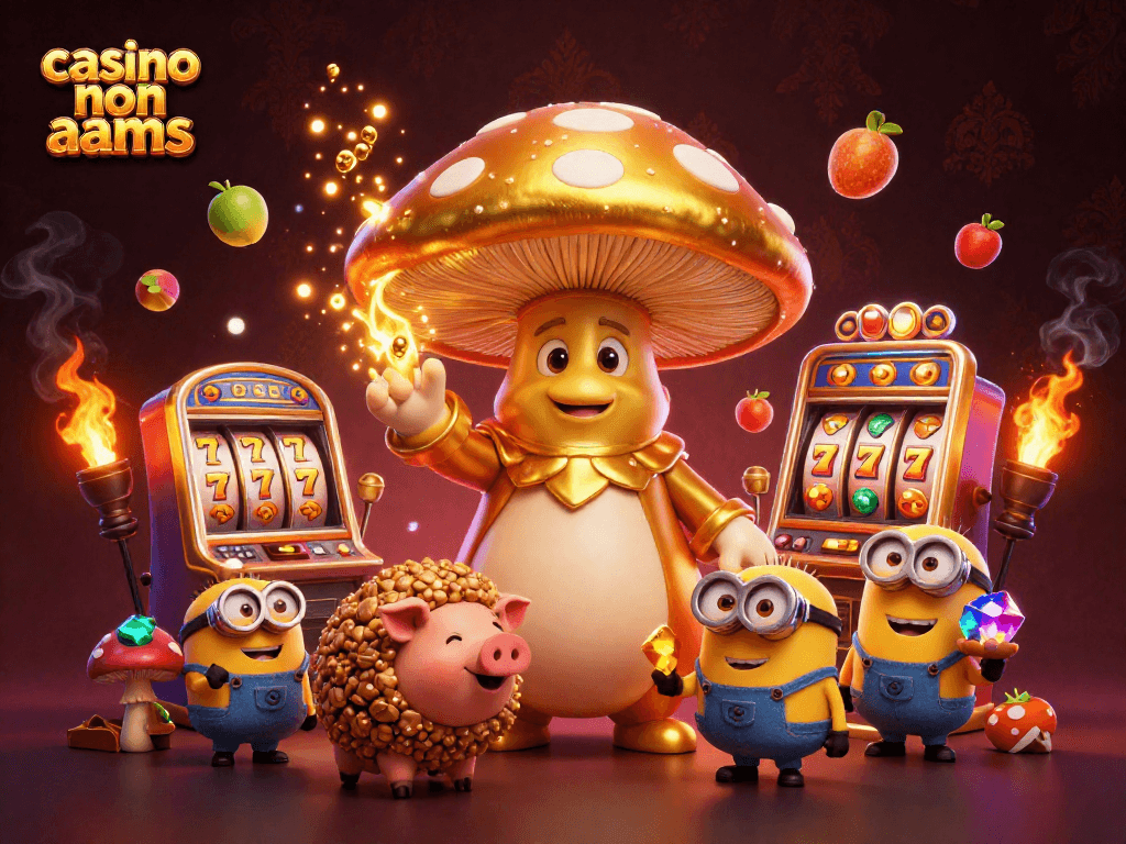 Gioca alle slot con casino non aams mentre il mago fungo trasforma il gioco in oro.