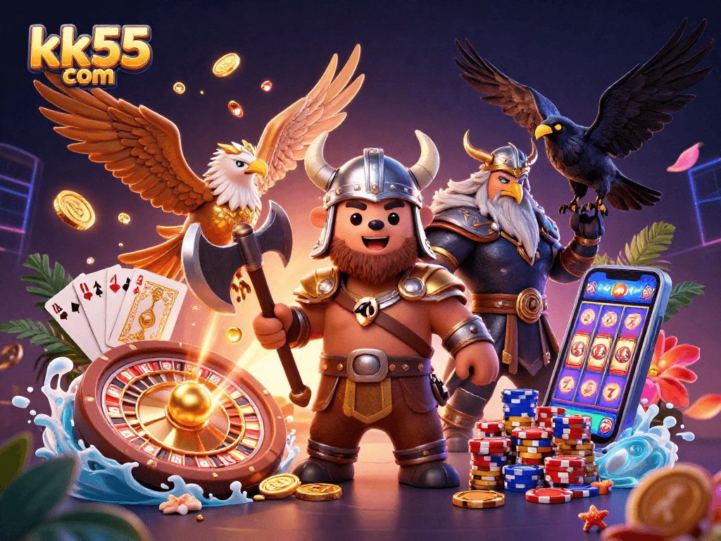 Engage with kk55 com in a vibrant 3D casino world filled with thrilling games and jackpots.