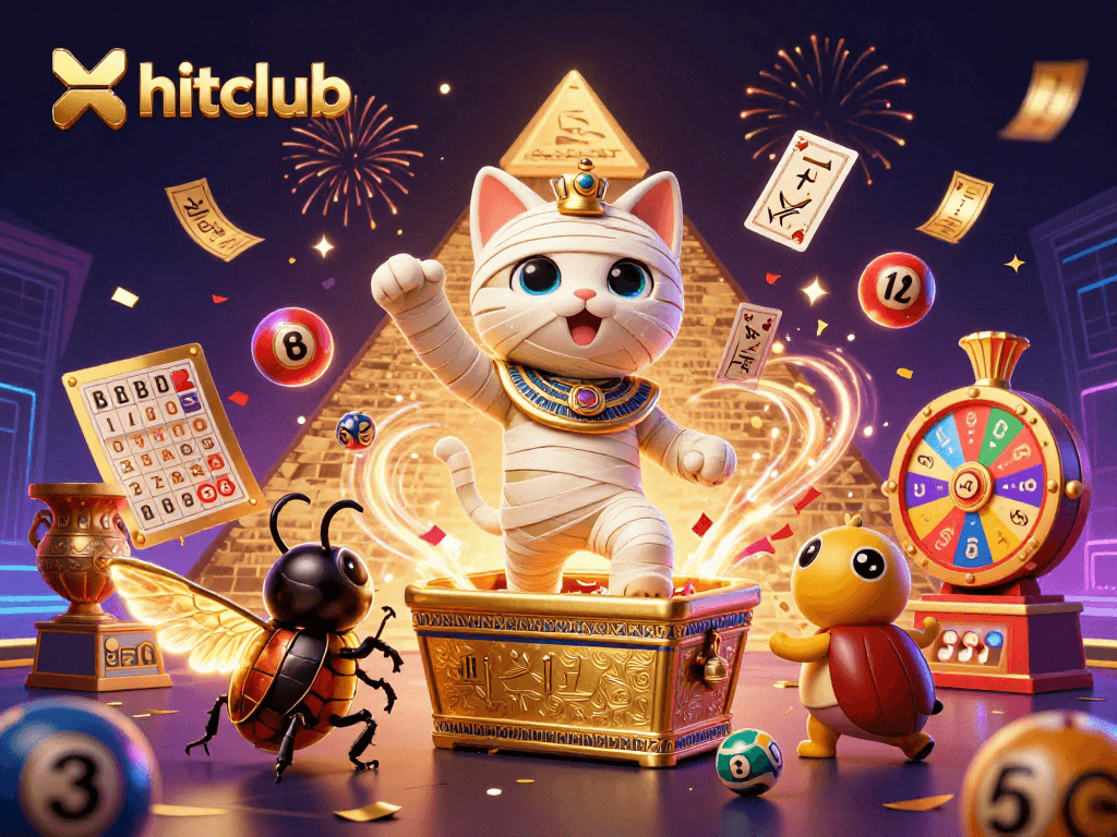 Engage in thrilling hitclub lottery adventures with vibrant balls and enchanting characters in a colorful casino.