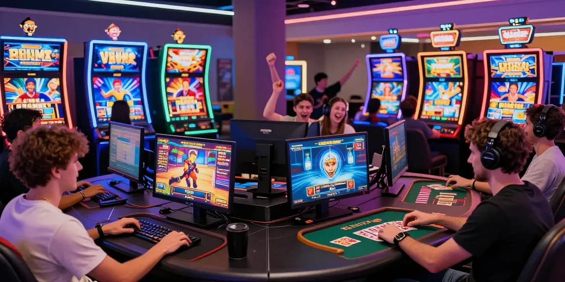 Exciting players enjoying various games on GO99 online gaming platform with vibrant atmosphere.