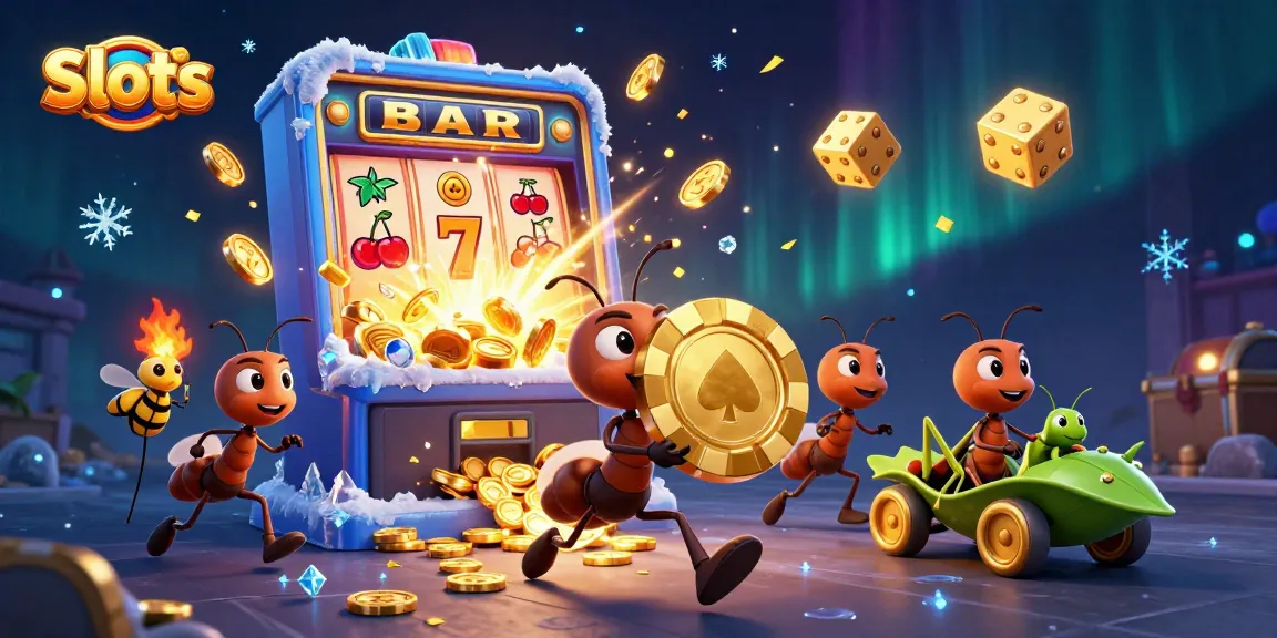Experience thrilling Slots action with ants on a heist amid jackpot explosions.