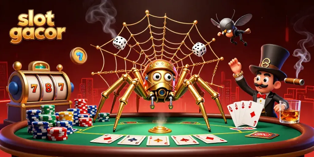 Gambarkan pengalaman bermain slot gacor dengan karakter dan elemen kasino yang menarik.
