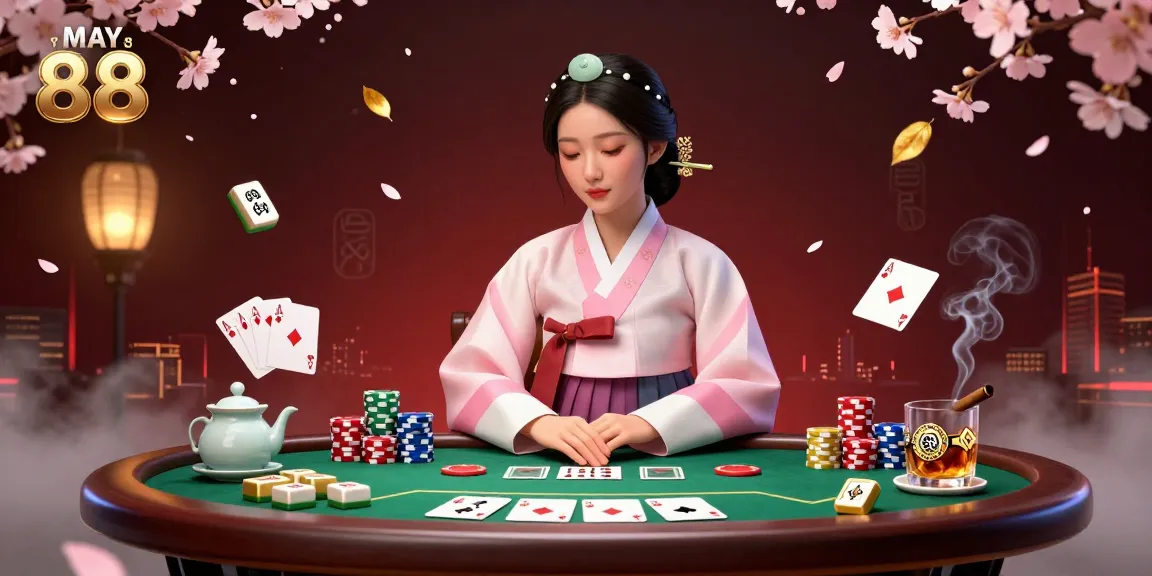 Experience the thrill of MAY 88 with a captivating poker scene showcasing elite gaming elements.