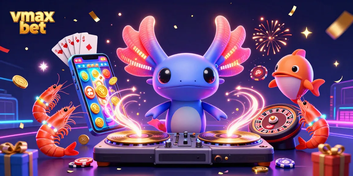 Spin winning slots and enjoy vmax bet with vibrant characters in a dazzling 3D casino scene