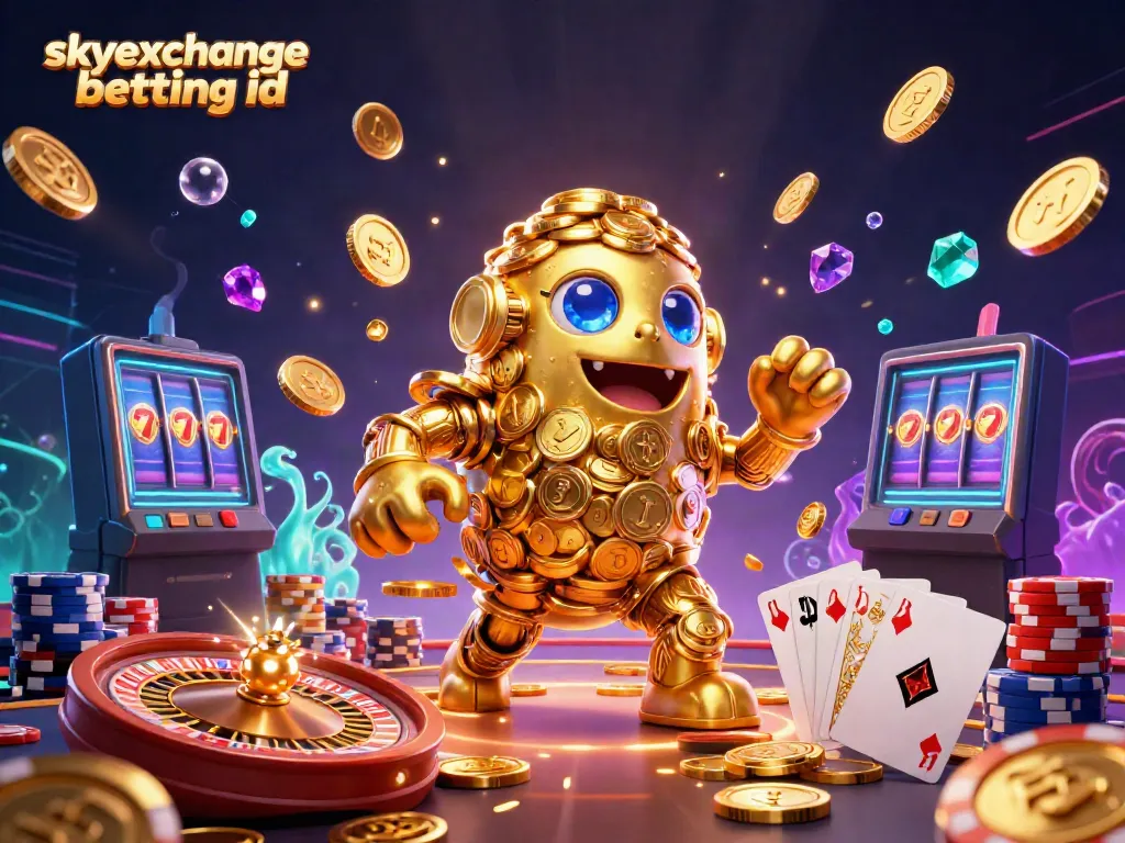 Experience the excitement of skyexchange betting id with a vibrant 3D casino scene full of dynamic elements.
