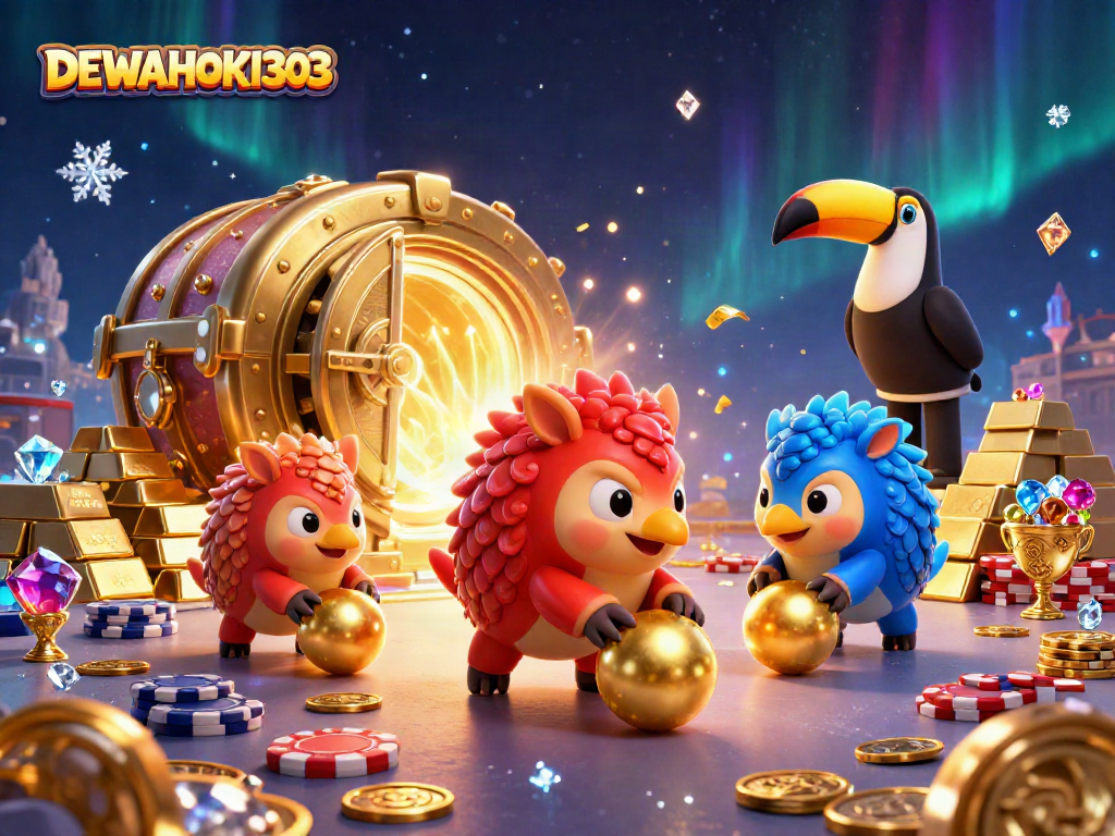 DEWAHOKI303 memberikan kesempatan meraih jackpot dengan animasi pangolins beraksi di kasino.