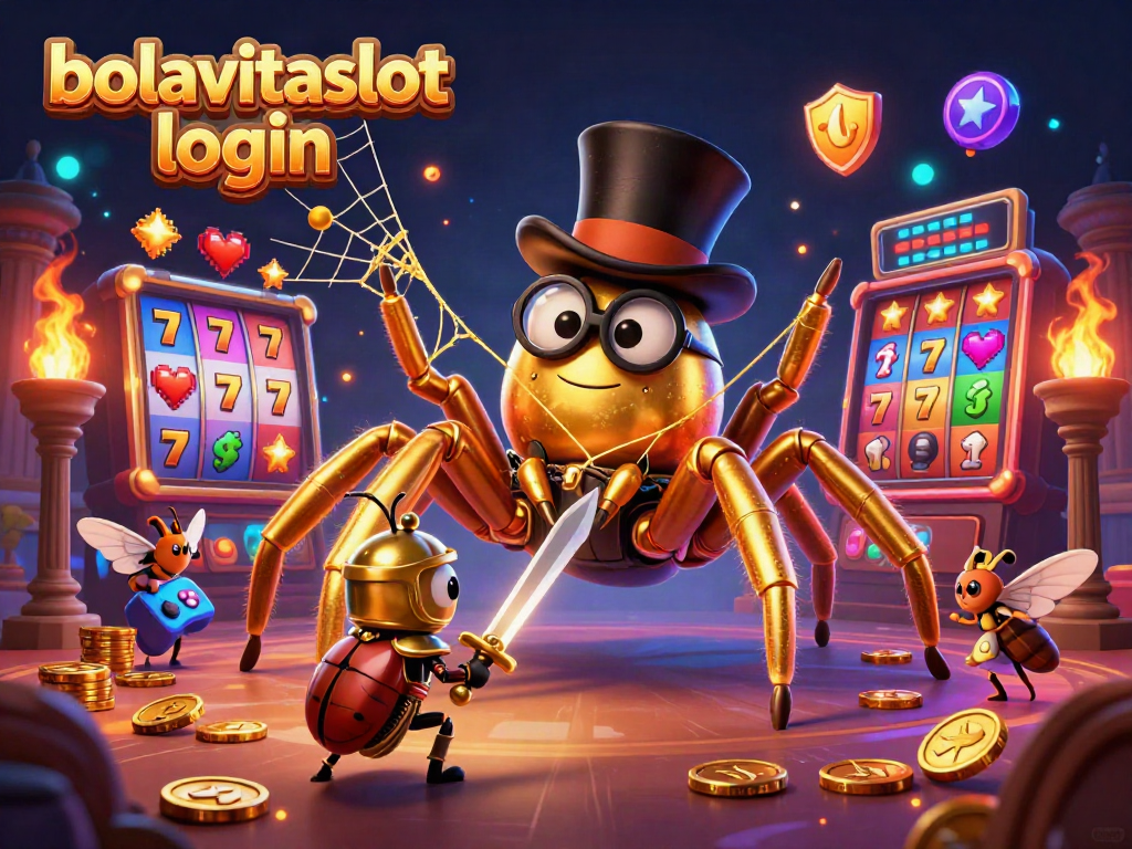 Experience thrilling gameplay with bolavitaslot login amidst vibrant casino elements in this dynamic scene.