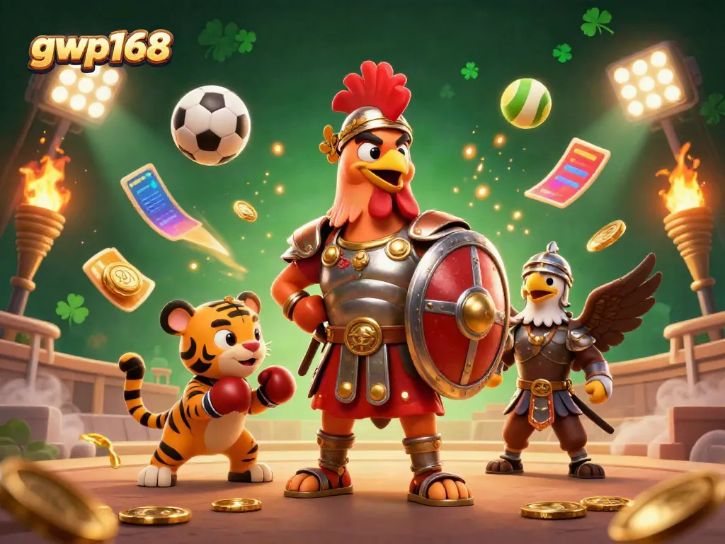 Menyaksikan gameplay seru di gwp168 dengan ikon kasino menarik dan elemen kegembiraan.