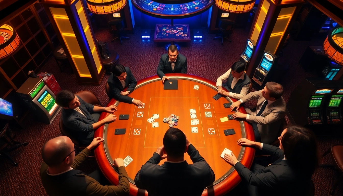 Action-packed poker game at https://kk55.host/ with vibrant chips and cards.