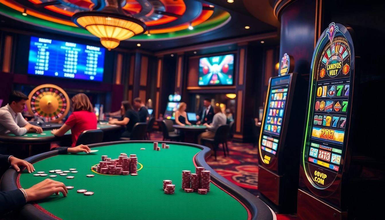 Engage in thrilling games at 68VIP.COM with vibrant casino visuals and exciting gameplay.