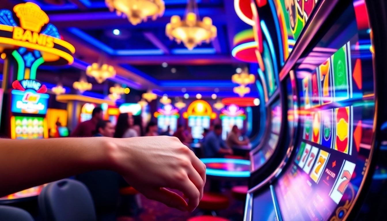Menangkan hadiah besar dengan slot online yang menyala di kasino yang ramai.