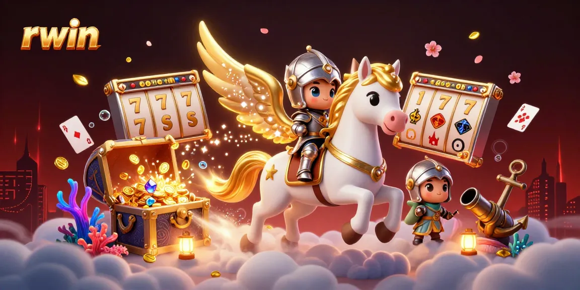 Experience thrilling slots with rwin, featuring coin explosions, glowing gems, and lucky symbols.