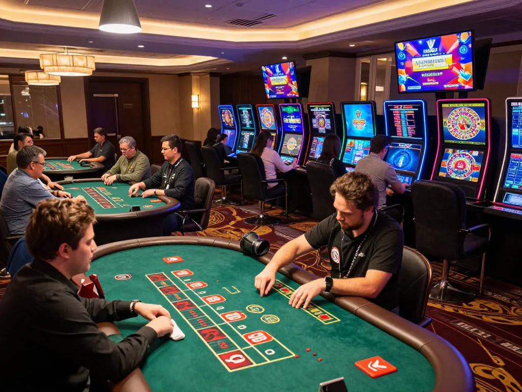 Trải nghiệm casino trực tuyến Hitclub với người chơi tham gia các trò chơi thời gian thực, thể hiện không khí sống động và giao diện hiện đại