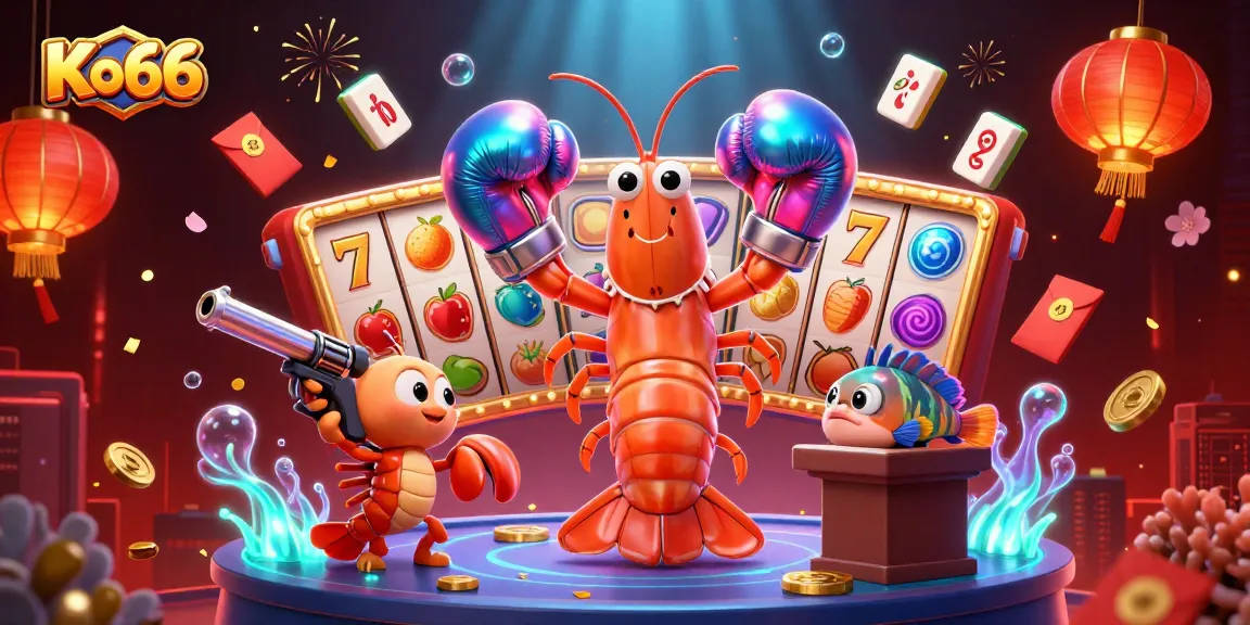 Experience thrilling gameplay with Ko66 as vibrant characters interact amidst exciting slot symbols.
