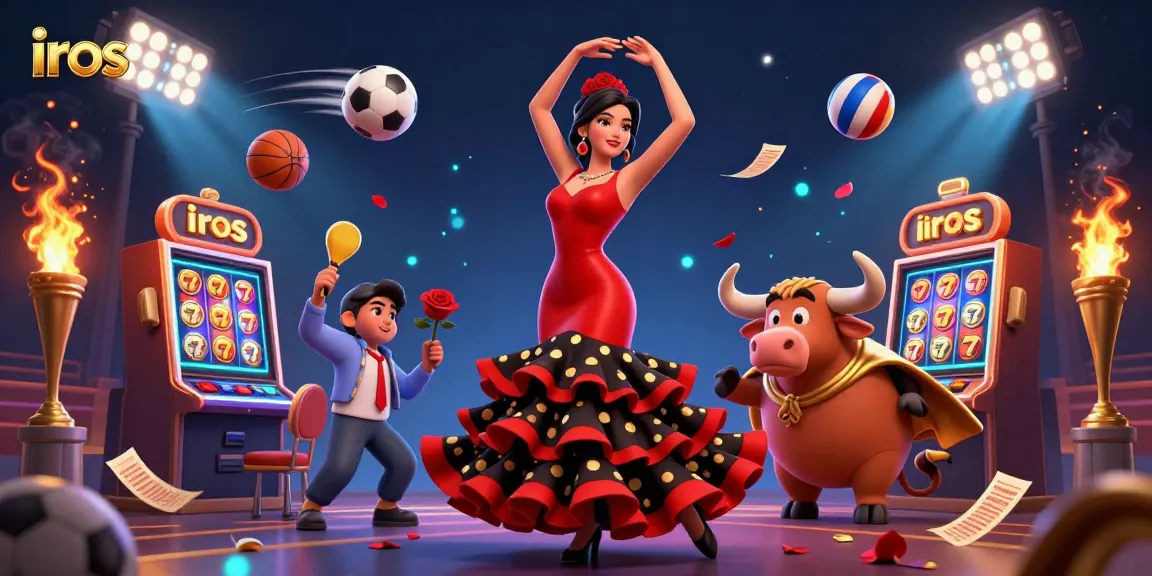 Experience the excitement of iros with stunning gaming elements and vibrant characters in a dynamic casino scene.