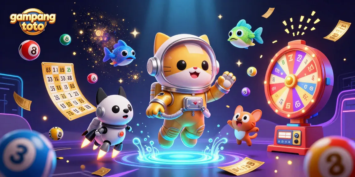 Experience the excitement of gambling with gampangtoto in a vibrant 3D festival of lottery balls and dynamic casino elements.