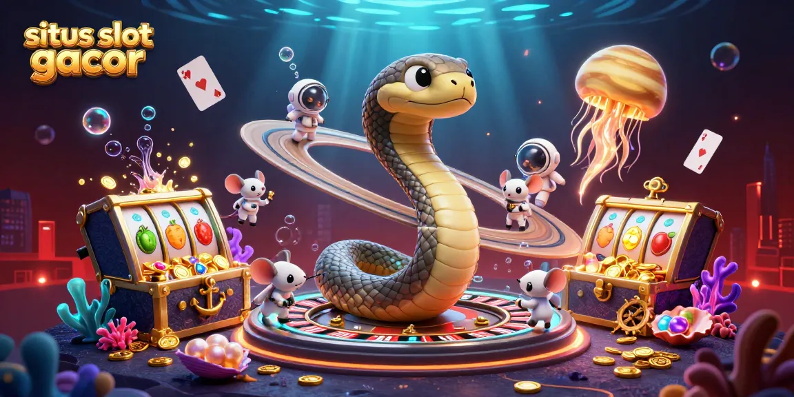Experience the excitement of situs slot gacor with a cosmic betting scene featuring playful astronaut mice.