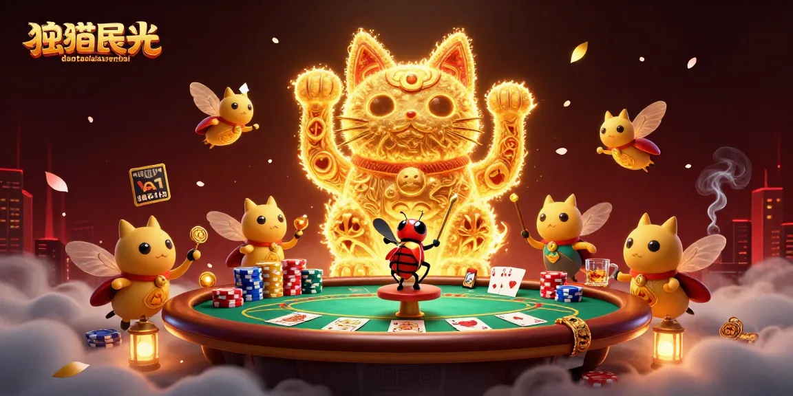 Engage in thrilling gaming with daotaolaixeyenbai's vibrant 3D lucky cat scene, featuring exciting casino elements.