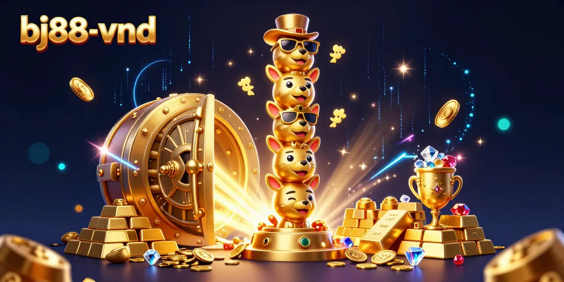 Engage with the exciting world of bj88-vnd's dynamic casino with rich treasures and vibrant characters.